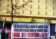 Anan Yaeesh sentenced to 5 years and 6 months; Ali and Mansour acquitted: Free all Palestinian prisoners in Italian jails!