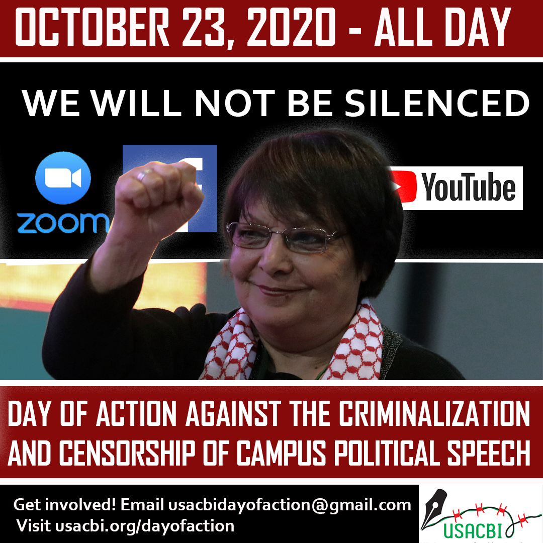 October 23 We Will Not Be Silenced Day Of Action Against The Criminalization And Censorship Of Campus Political Speech