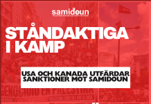 Vi fortsätter motståndet: USA och Kanada utfärdar sanktioner mot Samidoun