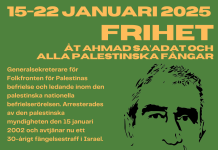 Frihet åt Ahmad Sa’adat och alla palestinska fångar! Aktionsvecka 15-22 januari 2025
