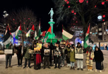 ”The Palestinian prisoners are the compass and beacon” – tal från manifestation 28/1