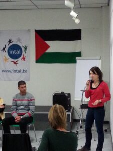 Daoud al-Ghoul speaks in Brussels at Intal, 18 November