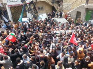 Jaafar Awad's funeral in Beit Ummar, April 10
