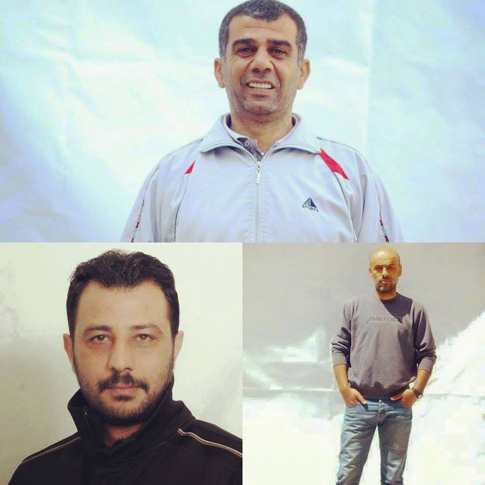 Nidal Abu Aker (top), Ghassan Zawahreh (right), Shadi Ma'ali (left)
