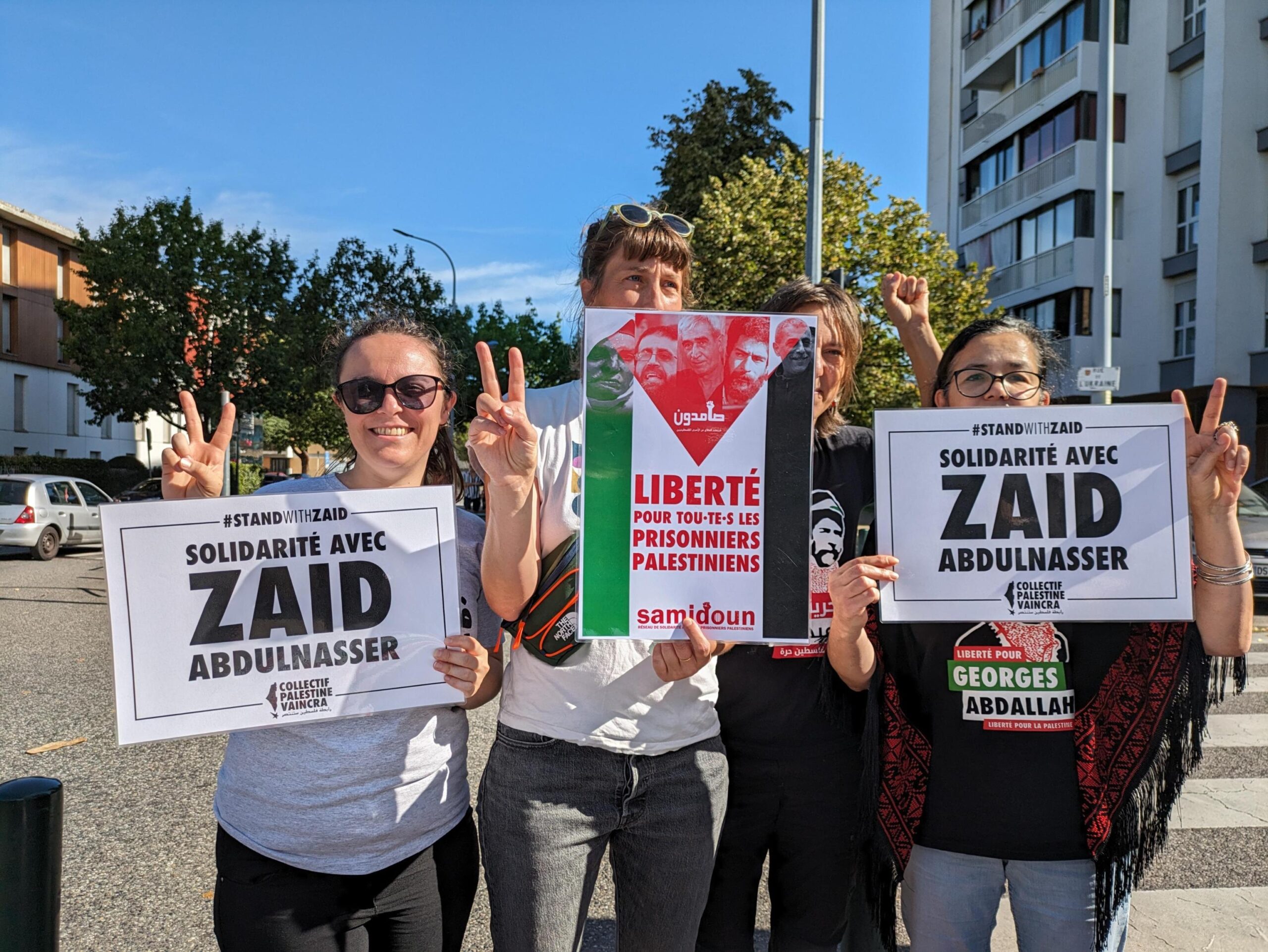 Collectif Palestine Vaincra in Toulouse stands with Zaid!
