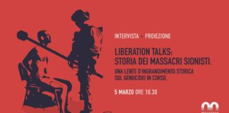 5 Marzo, Torino: Liberation talks: Storia dei massacri sionisti