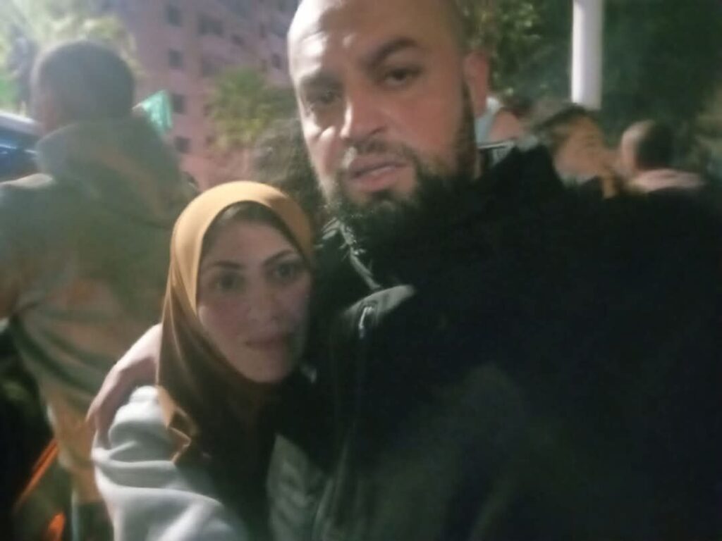 Palestinian liberated prisoner Nihal al-Masalma calls for the liberation of her brother, Anas al-Masalma, serving a life sentence