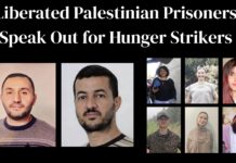 Liberated Palestinian prisoners express support for hunger-striking prisoners in British jails