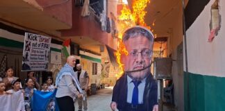 Nahr el-Bared camp holds mock execution of Ben-Gvir in support of Palestinian prisoners, demands “Israel” out of FIFA